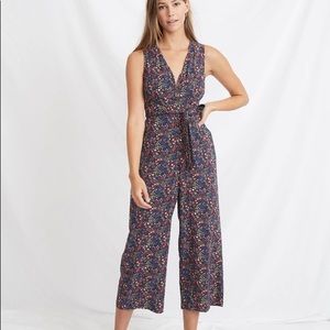 marine layer holli floral v-neck jumpsuit